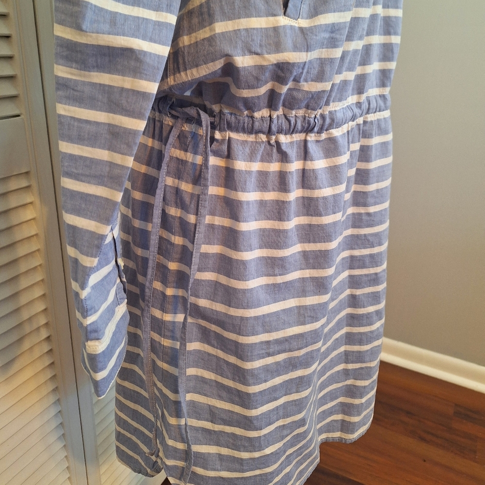 Gap striped drawstring cotton shirt dress sz XS *L3 - Picture 4 of 9